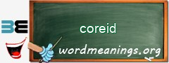 WordMeaning blackboard for coreid